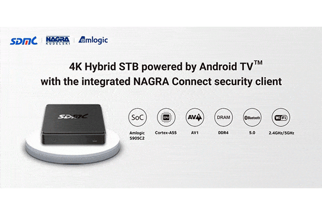 SDMC Partners with NAGRA and Amlogic to Launch Ultra-Secure Android TV Solution for Operators